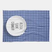 Alexa Command Spaß auf Gingham Geschirrtuch (Horizontal)