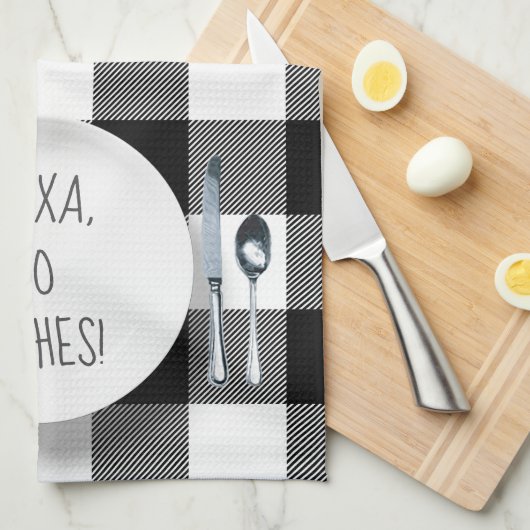 Alexa Command Spaß für Geschirr Geschirrtuch (Viertel Falte)