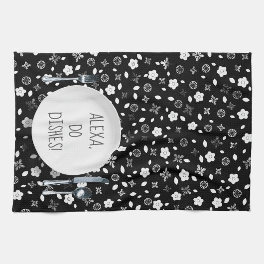 Alexa Command Spaß für Geschirr Geschirrtuch (Horizontal)