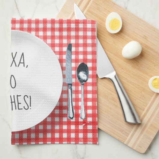 Alexa Command Spaß für Geschirr Geschirrtuch (Viertel Falte)