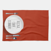 Alexa Command Spaß zum Abendessen Geschirrtuch (Horizontal)