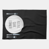 Alexa Command Spaß zum Abendessen Geschirrtuch (Horizontal)