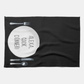 Alexa Command Spaß zum Abendessen Geschirrtuch (Horizontal)