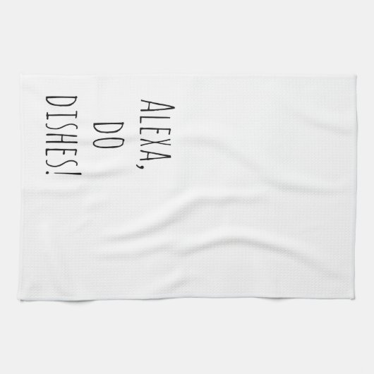 Alexa Command Spaß zum Waschen von Geschirr Geschirrtuch (Horizontal)