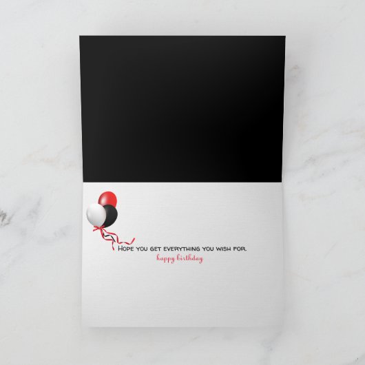 Alexa Command Weißer Esstisch Geburtstag Karte (Innenseite)