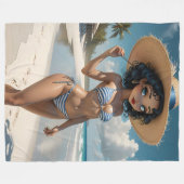 Alexa Dollz Fleece Blanket (Vorderseite (Horizontal))