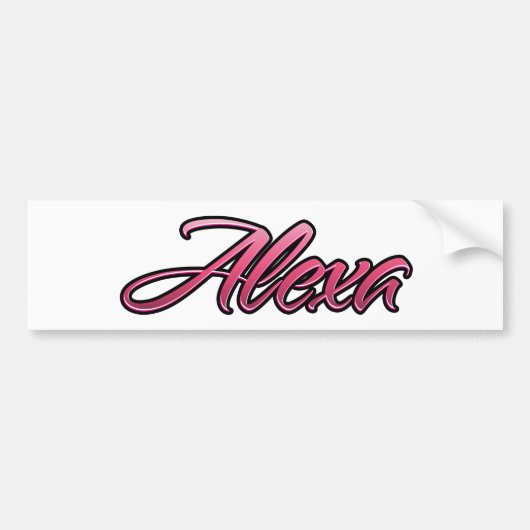 Alexa faded pink Aufkleber Sticker Autoaufkleber (Vorne)