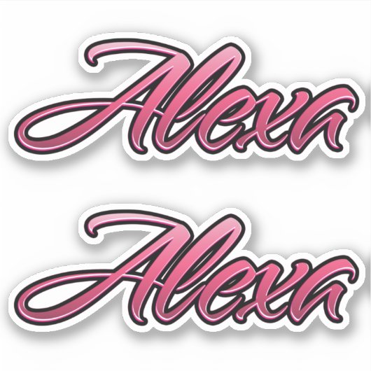 Alexa faded pink Aufkleber Sticker Stickerset (Vorderseite)