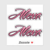 Alexa faded pink Aufkleber Sticker Stickerset (Blatt)