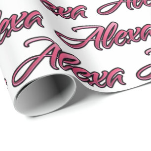 Alexa faded pink personalisiertes Geschenkpapier