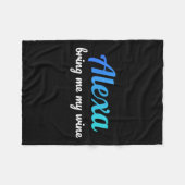 Alexa Funny Zitat Bring mir meinen Wein Fleecedecke (Vorderseite (Horizontal))
