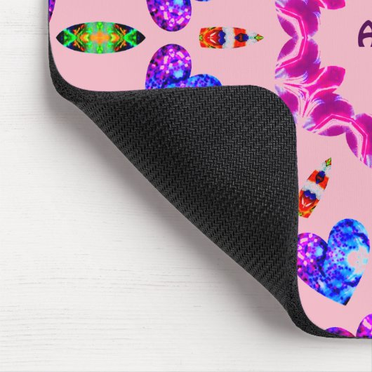 ALEXA ~ Glittering Herzmuster ~ Personalisiert ~ Mousepad (Ecke)