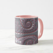 ALEXA ~ GLOSSY 3D Zany Pink Silver ~ Tasse (VorderseiteRechts)