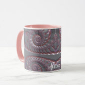 ALEXA ~ GLOSSY 3D Zany Pink Silver ~ Tasse (Vorderseite Links)
