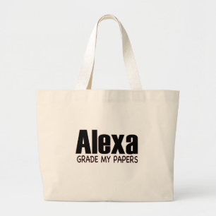 Alexa Grad meine Papiere. Lehrergeschenk. Lehrer Jumbo Stoffbeutel
