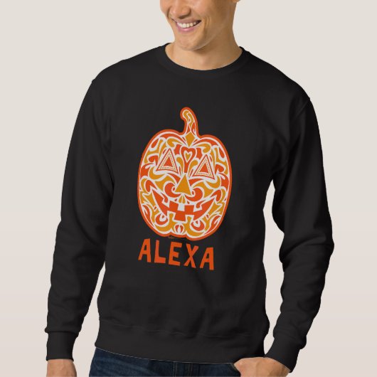 Alexa Halloween-Zuckerschädel-Design Sweatshirt (Vorderseite)