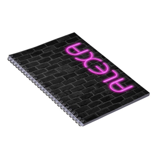 ALEXA in PINK Neon Lights Notebook Notizblock (Rechte Seite)