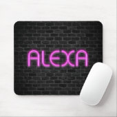 ALEXA in rosa Neonleuchten Mousepad (Mit Mouse)