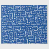 Alexa Individuelle Name mit Schneeflocken Geschenkpapier (Flach)