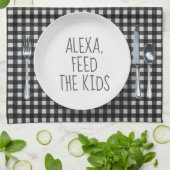 Alexa-Kommandant-Humor Geschirrtuch (Gefaltet)