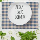 Alexa-Kommandowitz Geschirrtuch (Gefaltet)