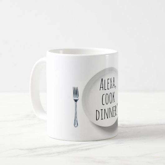 Alexa Kontrolle Befehl zum Kochen Kaffeetasse (Vorderseite Links)