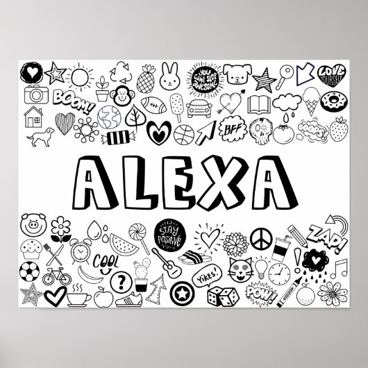 "ALEXA" - Kontur-Design Poster (Vorne)