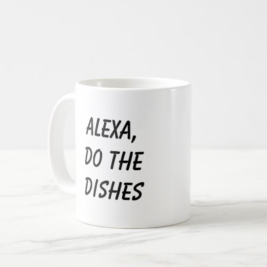 Alexa, mach die Geschirr Kaffeetasse (Vorderseite Links)