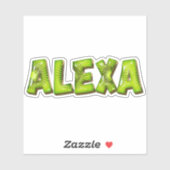 Alexa Name Kiwi Design Aufkleber Sticker (Blatt)