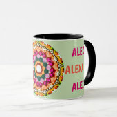 ALEXA ~ Personalisierte Gem Stones Fraktal ~ Tasse (VorderseiteRechts)