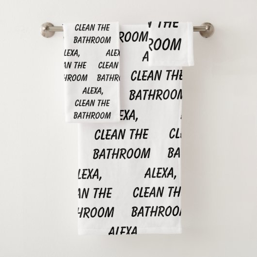 Alexa, reinigen Sie das Badezimmer Badhandtuch Set (Insitu)