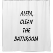 Alexa, reinigen Sie das Badezimmer Duschvorhang (Vorderseite)