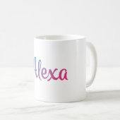 Alexa stilvoller Cursive Kaffeetasse (VorderseiteRechts)