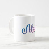Alexa stilvoller Cursive Kaffeetasse (Vorderseite Links)