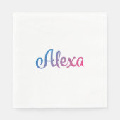 Alexa Stylish Cursive Serviette (Vorderseite)