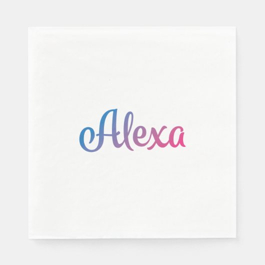 Alexa Stylish Cursive Serviette (Vorderseite)