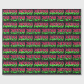 Alexa Vorname Name Graffiti red green Geschenkpapier (Flach)