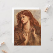 Alexa Wilding (elegante junge Dame mit rotem Haar) Karte (Vorderseite/Rückseite Beispiel)