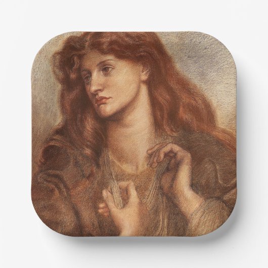 Alexa Wilding (elegante junge Dame mit rotem Haar) Pappteller (Vorderseite)