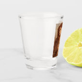 Alexa Wilding (elegante junge Dame mit rotem Haar) Schnapsglas (Links)