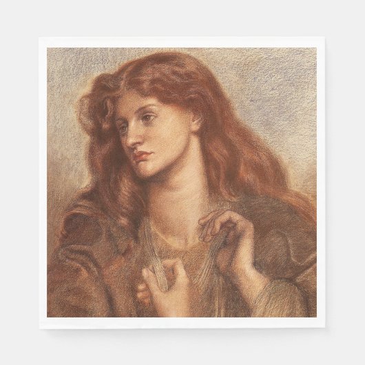 Alexa Wilding (elegante junge Dame mit rotem Haar) Serviette (Vorderseite)