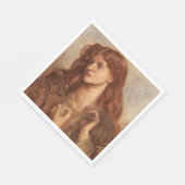 Alexa Wilding (elegante junge Dame mit rotem Haar) Serviette (Ecke)