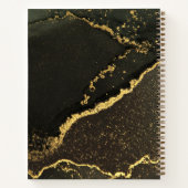 Alexa Write My Notes Black and Gold Monogram Notizblock (Rückseite)