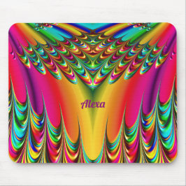 ALEXA ~ Zany Hot Yellow, Blue, Green und Pink Mousepad