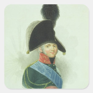 Alexander (1777-1825) der große Kaiser ganzem von Quadratischer Aufkleber