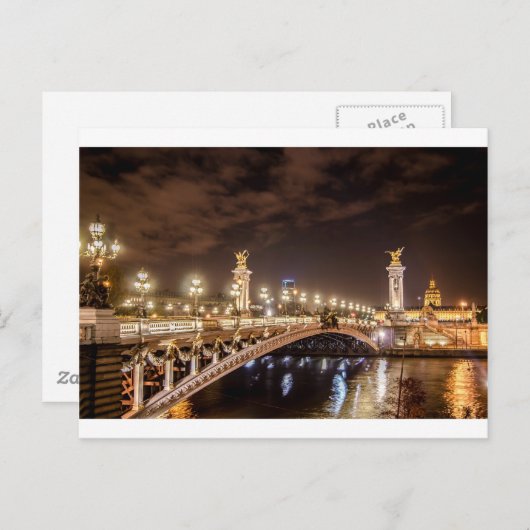 Alexander-3-Brücke in Paris Frankreich in der Nach Postkarte (Vorne/Hinten)