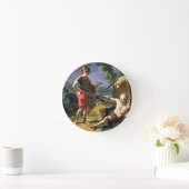 Alexander and Diogenes, 1818 (oil on canvas) Runde Wanduhr (Zuhause)