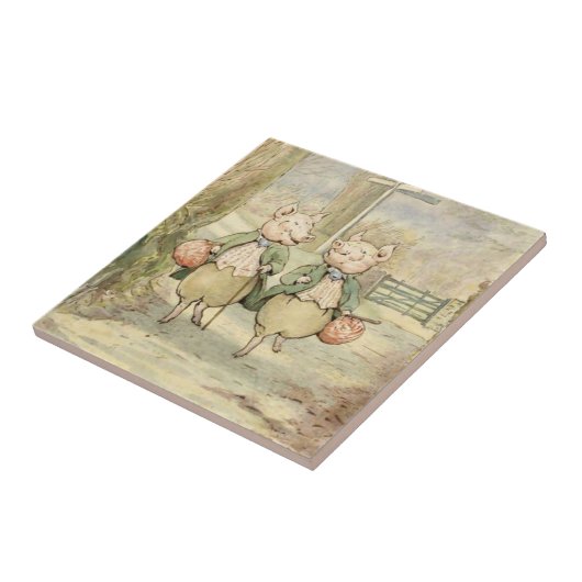 Alexander and Pigling Bland von Beatrix Potter Fliese (Seite)