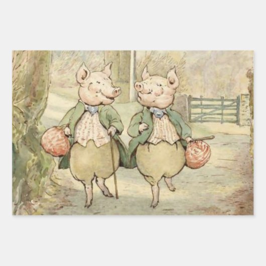 Alexander and Pigling Bland von Beatrix Potter Geschenkpapier Set (Vorderseite 3)