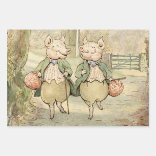 Alexander and Pigling Bland von Beatrix Potter Geschenkpapier Set (Vorderseite 2)